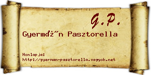 Gyermán Pasztorella névjegykártya